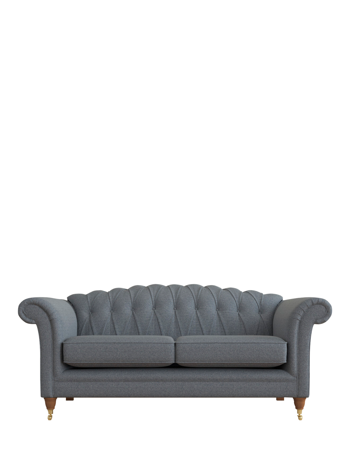 Gloucester Range, Laura Ashley Gloucester Large 3 Seater Sofa, Teak Leg, Anneliese Midnight Blue