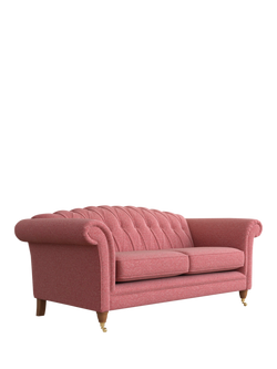 Laura Ashley Gloucester Large 3 Seater Sofa, Teak Leg, Anneliese Rosewood Red