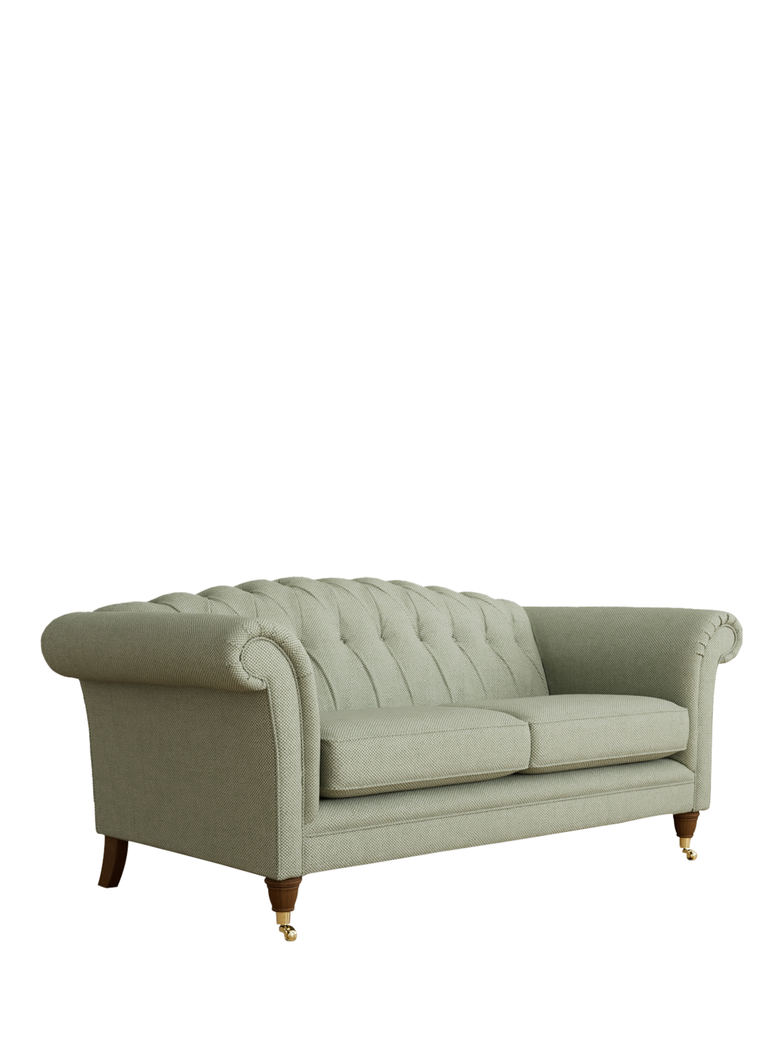 Gloucester Range, Laura Ashley Gloucester Large 3 Seater Sofa, Teak Leg, Anneliese Sage