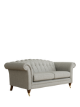 Laura Ashley Gloucester Large 3 Seater Sofa, Teak Leg, Anneliese Steel