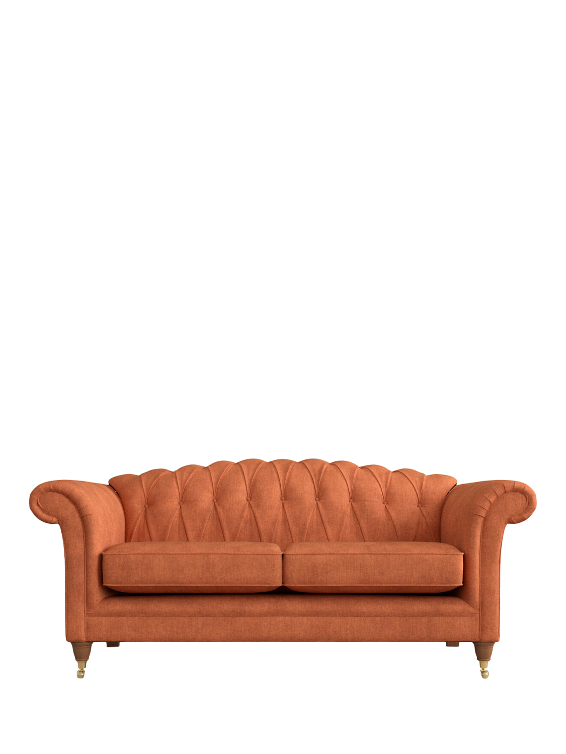 Gloucester Range, Laura Ashley Gloucester Large 3 Seater Sofa, Teak Leg, Bainton Terracotta