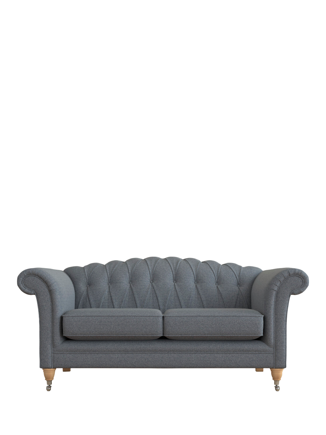 Gloucester Range, Laura Ashley Gloucester Medium 2 Seater Sofa, Oak Leg, Anneliese Midnight Blue