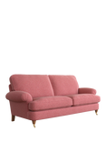 Laura Ashley Beaumaris Large 3 Seater Sofa, Teak Leg, Anneliese Rosewood Red