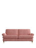 Laura Ashley Beaumaris Large 3 Seater Sofa, Teak Leg, Bainton Old Rose Pnk