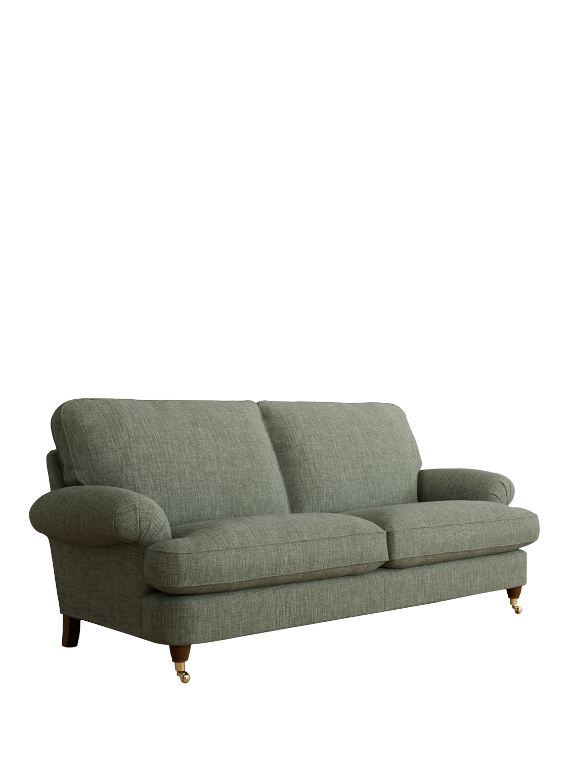 Beaumaris Range, Laura Ashley Beaumaris Large 3 Seater Sofa, Teak Leg, Bainton Sage