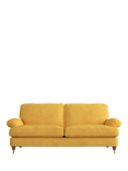 Laura Ashley Beaumaris Large 3 Seater Sofa, Teak Leg, Bainton Ochre Yellow