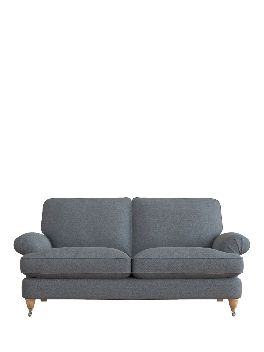Beaumaris Range, Laura Ashley Beaumaris Medium 2 Seater Sofa, Oak Leg, Anneliese Midnight Blue