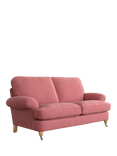 Laura Ashley Beaumaris Medium 2 Seater Sofa, Oak Leg, Anneliese Rosewood Red