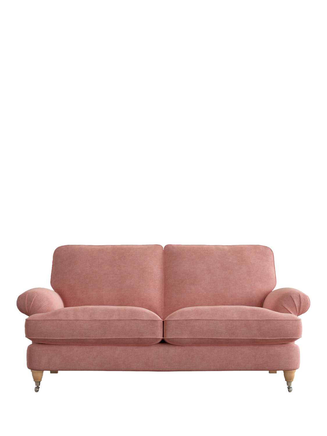 Beaumaris Range, Laura Ashley Beaumaris Medium 2 Seater Sofa, Oak Leg, Bainton Old Rose Pink