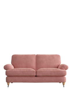 Laura Ashley Beaumaris Medium 2 Seater Sofa, Oak Leg, Bainton Old Rose Pnk
