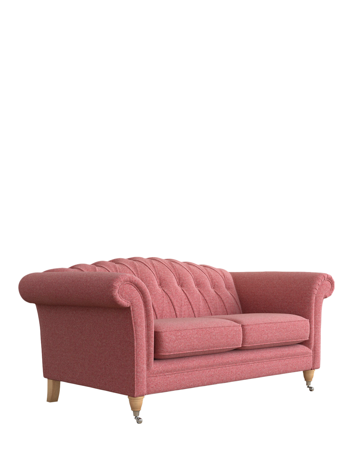 Gloucester Range, Laura Ashley Gloucester Medium 2 Seater Sofa, Oak Leg, Anneliese Rosewood Red