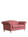 Laura Ashley Gloucester Medium 2 Seater Sofa, Oak Leg, Anneliese Rosewood Red