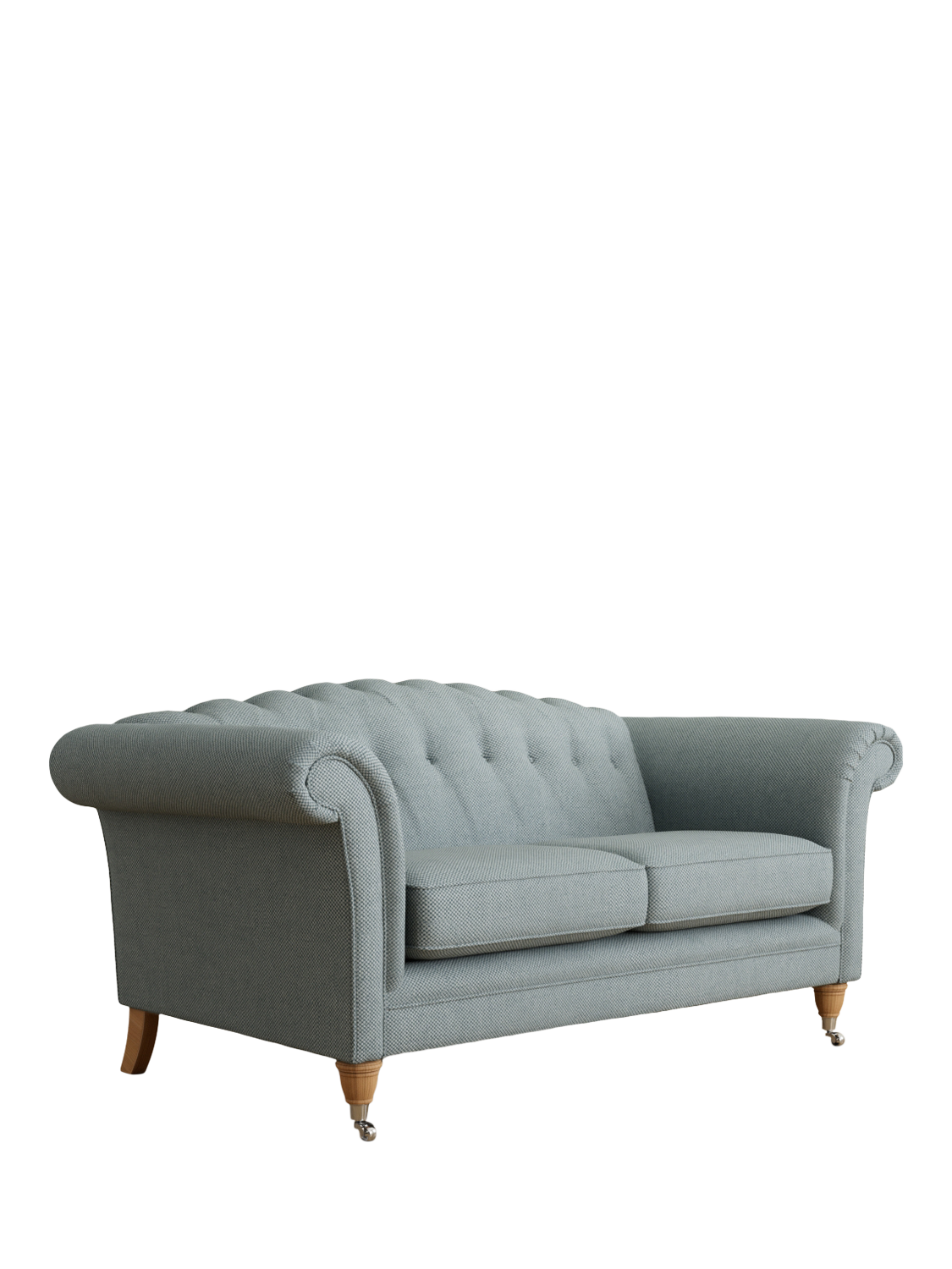 Gloucester Range, Laura Ashley Gloucester Medium 2 Seater Sofa, Oak Leg, Anneliese Seaspray