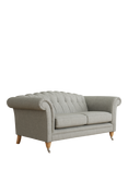 Laura Ashley Gloucester Medium 2 Seater Sofa, Oak Leg, Anneliese Steel