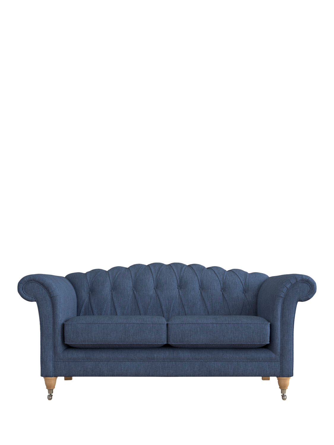Gloucester Range, Laura Ashley Gloucester Medium 2 Seater Sofa, Oak Leg, Bainton Midnight Navy