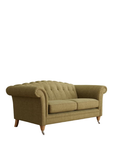 Laura Ashley Gloucester Medium 2 Seater Sofa, Oak Leg, Orla Gold