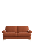 Laura Ashley Beaumaris Medium 2 Seater Sofa, Oak Leg, Harley Terracotta Orange
