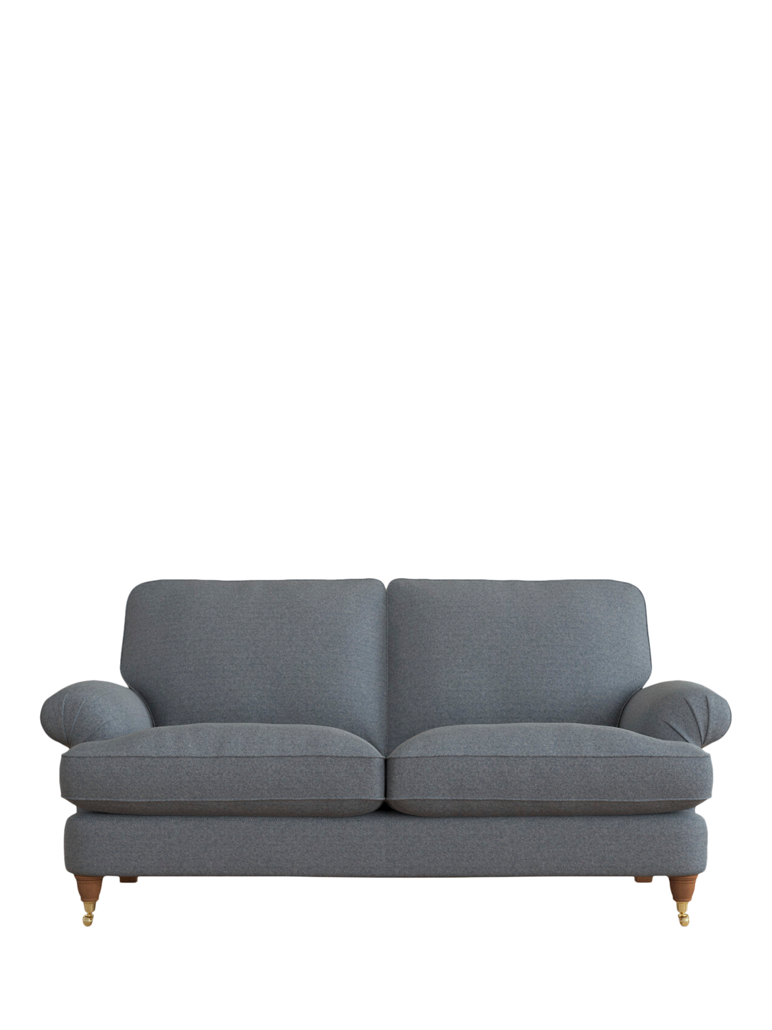 Beaumaris Range, Laura Ashley Beaumaris Medium 2 Seater Sofa, Teak Leg, Anneliese Midnight Blue