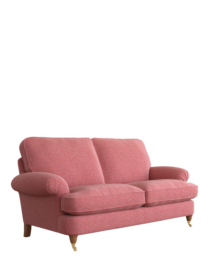 Beaumaris Range, Laura Ashley Beaumaris Medium 2 Seater Sofa, Teak Leg, Anneliese Rosewood Red