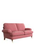 Laura Ashley Beaumaris Medium 2 Seater Sofa, Teak Leg, Anneliese Rosewood Red