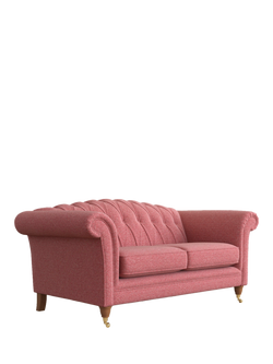 Laura Ashley Gloucester Medium 2 Seater Sofa, Teak Leg, Anneliese Rosewood Red