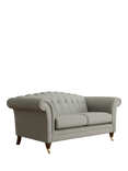 Laura Ashley Gloucester Medium 2 Seater Sofa, Teak Leg, Anneliese Steel
