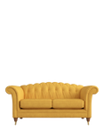 Laura Ashley Gloucester Medium 2 Seater Sofa, Teak Leg, Bainton Ochre Yellow