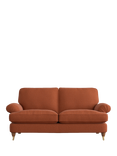 Laura Ashley Beaumaris Medium 2 Seater Sofa, Teak Leg, Harley Terracotta Orange