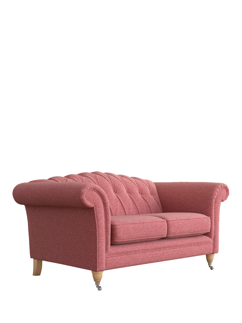 Gloucester Range, Laura Ashley Gloucester Small 2 Seater Sofa, Oak Leg, Anneliese Rosewood Red
