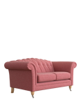 Laura Ashley Gloucester Small 2 Seater Sofa, Oak Leg, Anneliese Rosewood Red
