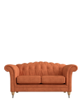 Laura Ashley Gloucester Small 2 Seater Sofa, Oak Leg, Bainton Terracotta