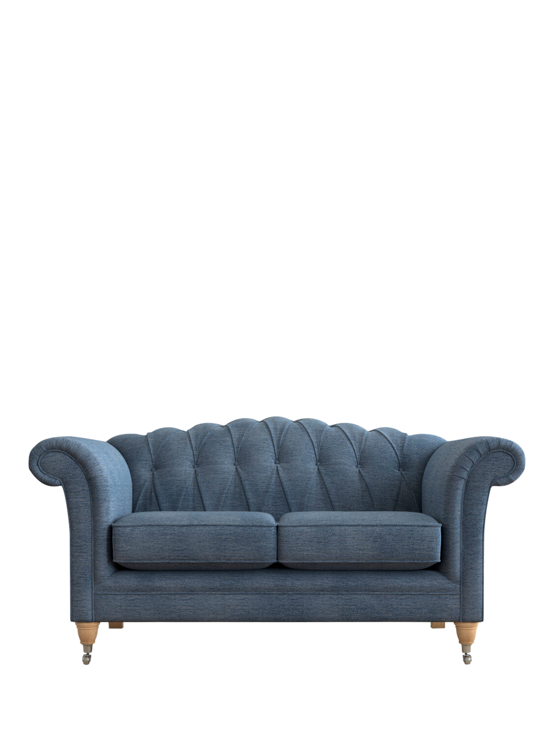 Gloucester Range, Laura Ashley Gloucester Small 2 Seater Sofa, Oak Leg, Edwin Dark Seaspray
