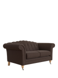 Laura Ashley Gloucester Small 2 Seater Sofa, Oak Leg, Harley Chestnut Brown