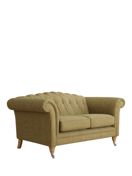 Laura Ashley Gloucester Small 2 Seater Sofa, Oak Leg, Orla Gold