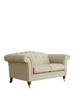 Laura Ashley Gloucester Small 2 Seater Sofa, Teak Leg, Anneliese Natural