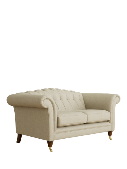 Laura Ashley Gloucester Small 2 Seater Sofa, Teak Leg, Anneliese Natural
