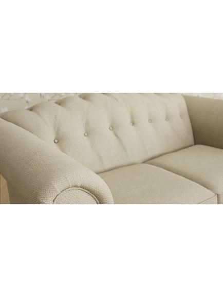 Laura Ashley Gloucester Small 2 Seater Sofa, Teak Leg - view 2, Anneliese Natural