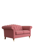 Laura Ashley Gloucester Small 2 Seater Sofa, Teak Leg, Anneliese Rosewood Red