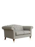 Laura Ashley Gloucester Small 2 Seater Sofa, Teak Leg, Anneliese Steel