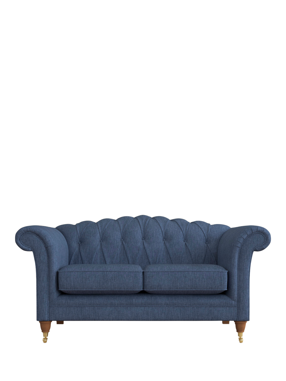 Gloucester Range, Laura Ashley Gloucester Small 2 Seater Sofa, Teak Leg, Bainton Midnight Navy