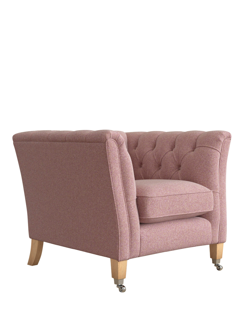 Chatsworth Range, Laura Ashley Chatsworth Armchair, Oak Leg, Anneliese Grape Purple
