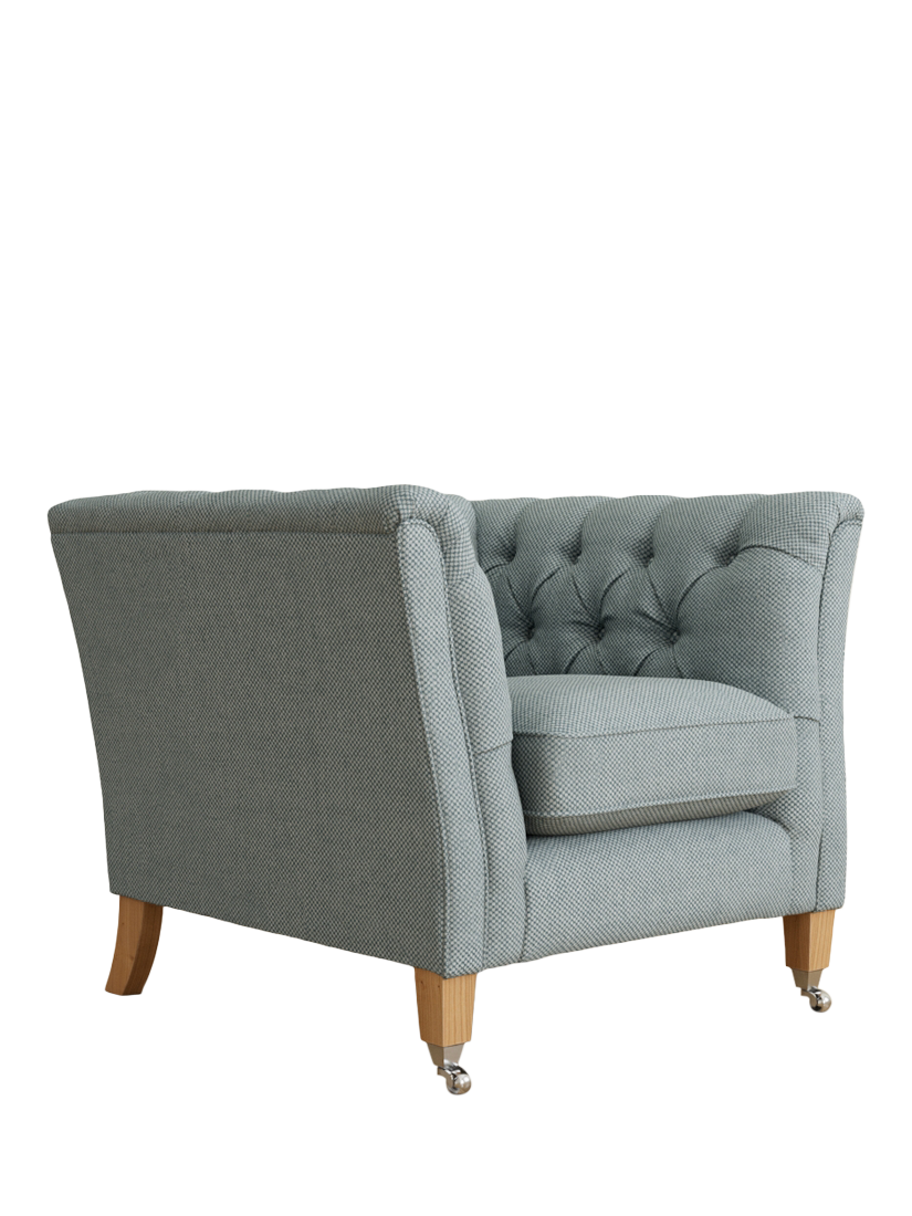 Chatsworth Range, Laura Ashley Chatsworth Armchair, Oak Leg, Anneliese Seaspray