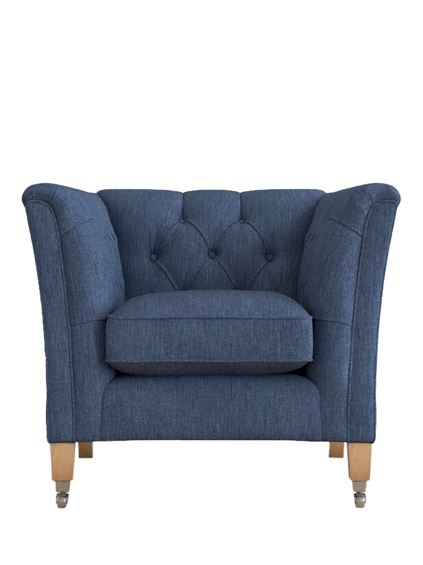 Chatsworth Range, Laura Ashley Chatsworth Armchair, Oak Leg, Bainton Midnight Navy