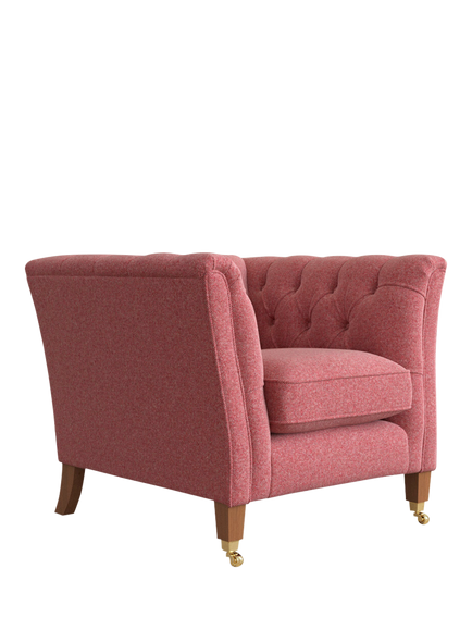 Laura Ashley Chatsworth Armchair, Teak Leg, Anneliese Rosewood Red