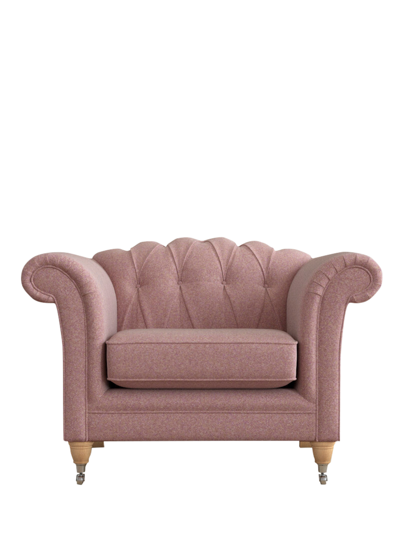 Gloucester Range, Laura Ashley Gloucester Armchair, Oak Leg, Anneliese Grape Purple