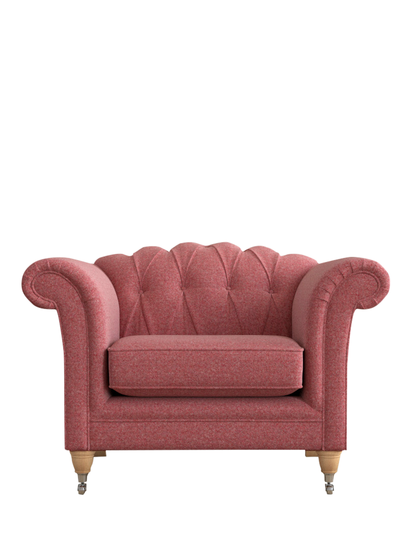 Gloucester Range, Laura Ashley Gloucester Armchair, Oak Leg, Anneliese Rosewood Red