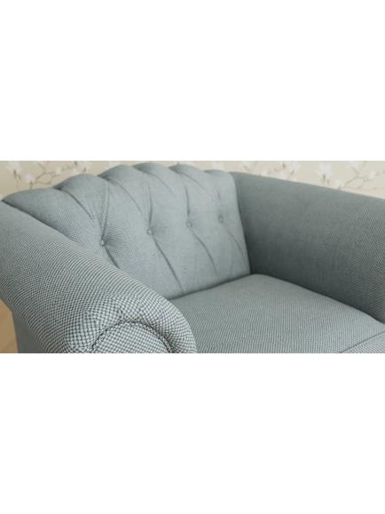 Laura Ashley Gloucester Armchair, Oak Leg - view 2, Anneliese Seaspray