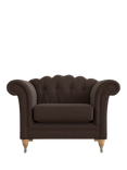 Laura Ashley Gloucester Armchair, Oak Leg, Harley Chestnut Brown