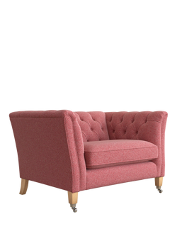 Laura Ashley Chatsworth Snuggler, Oak Leg, Anneliese Rosewood Red