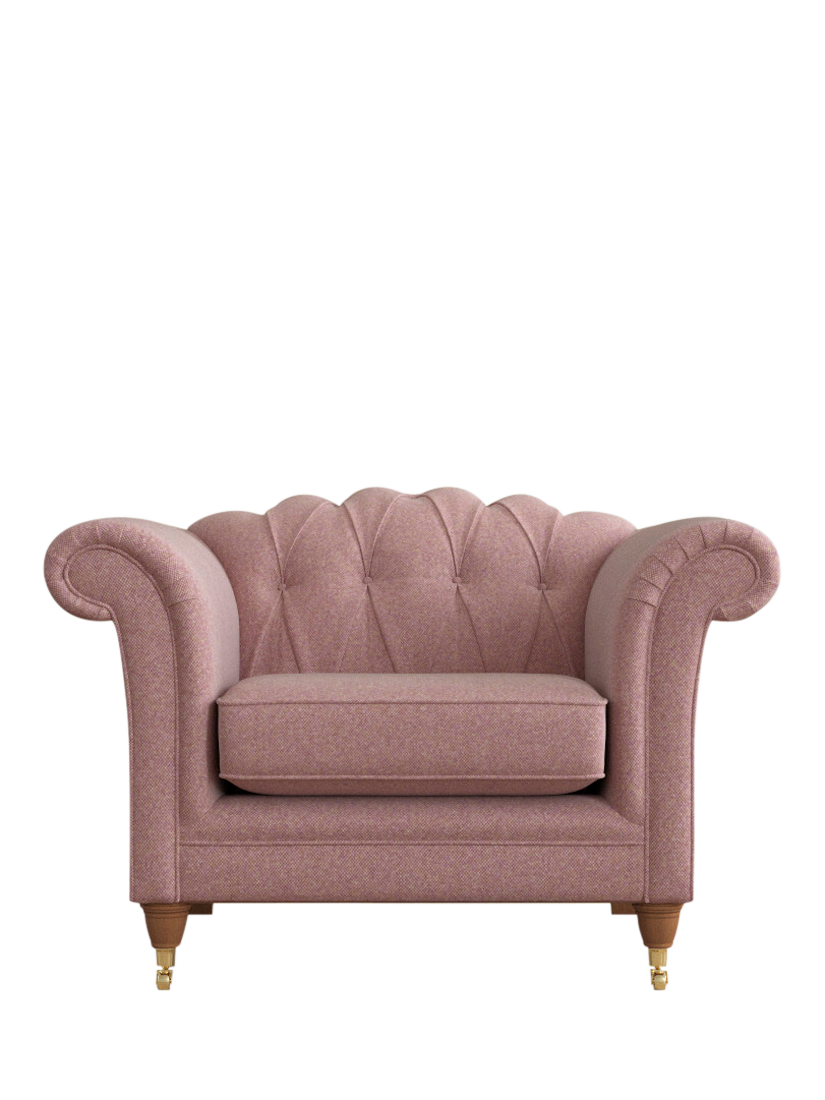 Gloucester Range, Laura Ashley Gloucester Armchair, Teak Leg, Anneliese Grape Purple